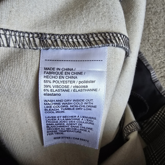 Ella Rafaella High Rise Button Detail Plaid Bootcut Pant size 8 - Picture 11 of 12